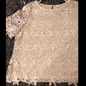 Cream lace top
